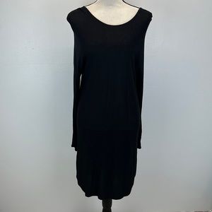 ⭐️Contemporaine Simons nearly sheer sweater dress size TG/XL black
